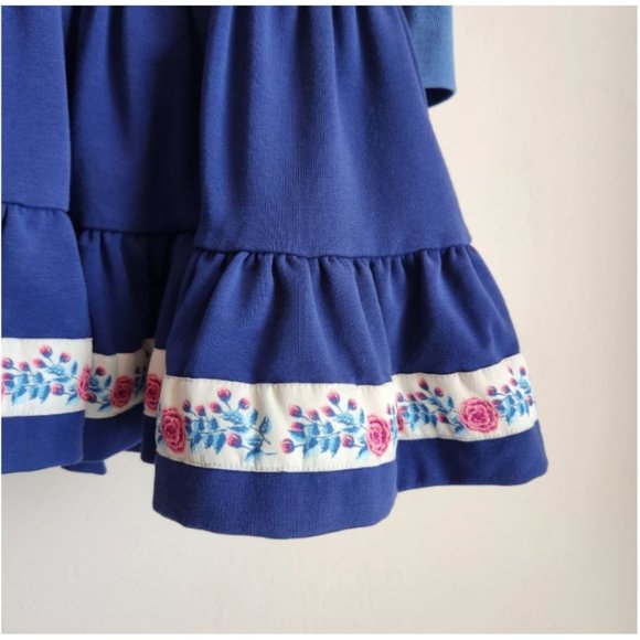 Wildflowers boutique 4 jacket over coat layer lace trim navy gold yellow - Picture 7 of 12